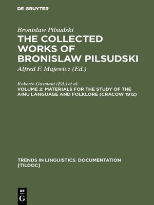 cover image of Materials for the Study of the Ainu Language and Folklore (Cracow 1912)